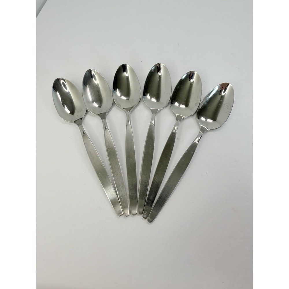 ONEIDA Community Stainless FROSTFIRE Teaspoons 6" Lot Of 6 Replacements